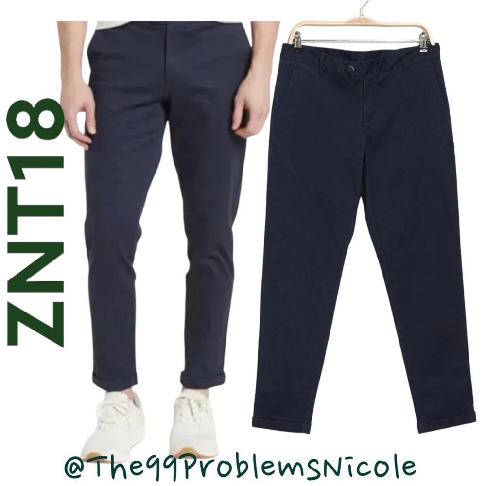 Men's Zanetti Navy Blue Chinos Size 38/34